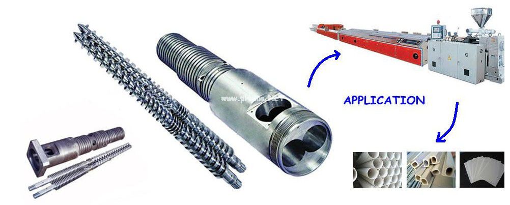 錐形雙螺桿與雙孔料筒